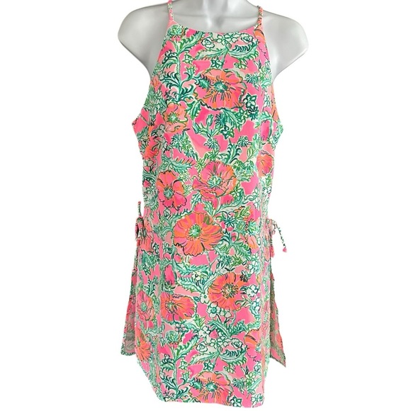 Lilly Pulitzer | Pearl Romper Soleil Pink Perfect Poppy Sz 8 NWT - Picture 1 of 12